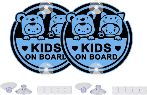 Vista 8 de Adhesivo para automóvil de bebé a bordo, 2 unidades, para niños a bordo, súper fuerte, reflectante, para dos bebés en el automóvil, calcomanías