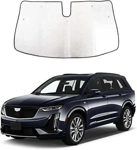 Vista 4 de Parasol para parabrisas para Cadillac XT4 2017-2023, protector de visera solar de ventana delantera, bloqueador reflectante plegable para automóvil