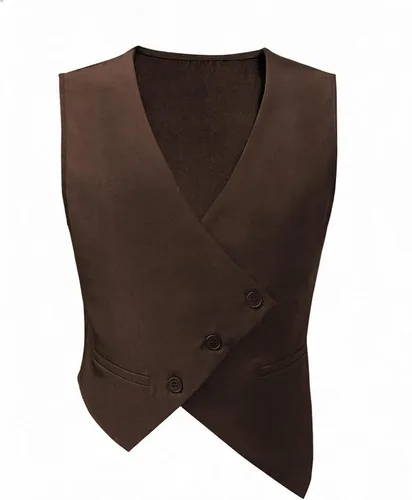 Vista 5 de GORGLITTER Chaleco de traje para hombre, chaqueta de corte ajustado Negro
