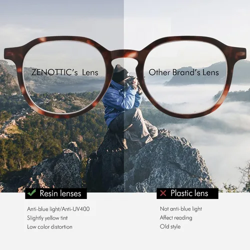 Vista 3 de ZENOTTIC Gafas de lectura con bloqueo de luz azul para mujeres y hombres