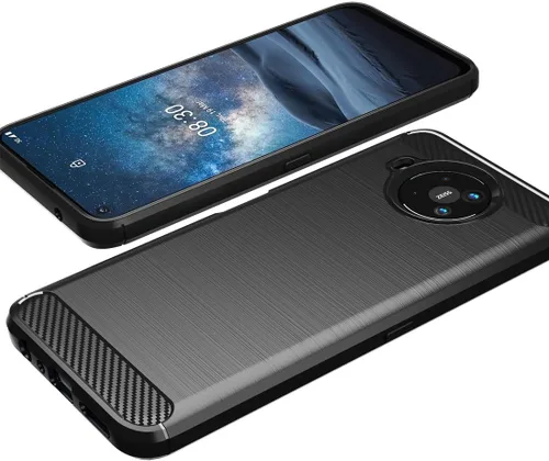 Vista 4 de Osophter Funda para Nokia 8.3 5G, Nokia 8V Funda de absorción de golpes Flexible TPU Caucho Protector para Nokia 8.3 (negro)