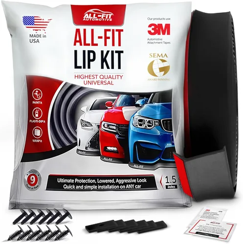 Vista 11 de All-Fit Automotive Kit Divisor de Labio de Parachoques Universal de 3.5 Pulgadas - Protector de Alerón de Barbilla para Delantero o Trasero - Los