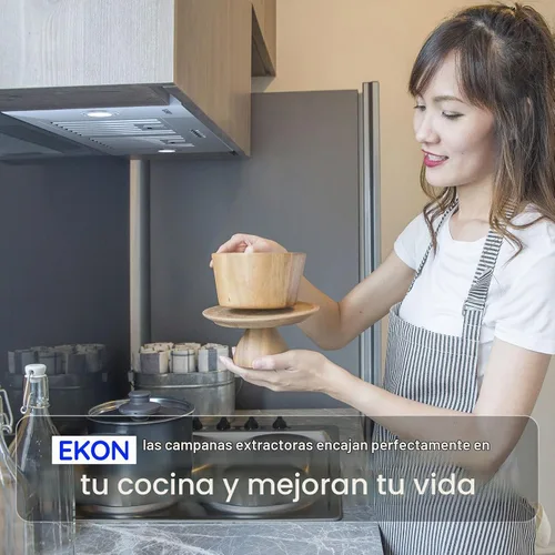 Vista 6 de EKON NAB01-30IN 900CFM - Campanas extractoras integradas sin conductos con control de panel táctil suave de 4 velocidades/filtros aptos