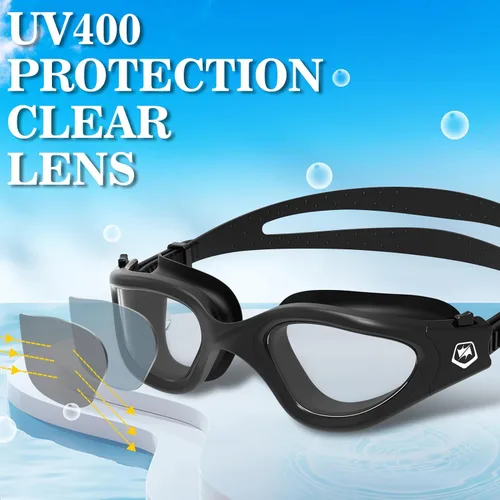 Vista 2 de WIN.MAX - Goggles de natación polarizados, antivaho, antirrayos ultravioleta, sin filtraciones y con visión clara para hombres, mujeres, adultos