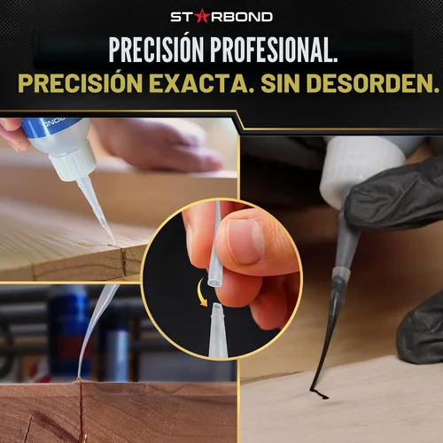 Vista 4 de Starbond Kit Pro de Pegamento Super Grueso (59 ml) – Adhesivo CA (Adhesivo de Cianoacrilato) para Rellenar Espacios – con Tapa Resistente a