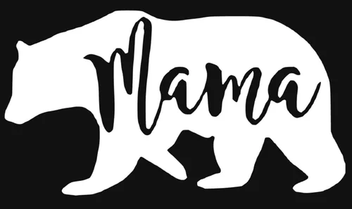 Vista 9 de Mama Bear - 1 calcomanías de vinilo (paquete de 2) para ventana de coche, laptop, teléfono (3 x 1.6 pulgadas, negro)