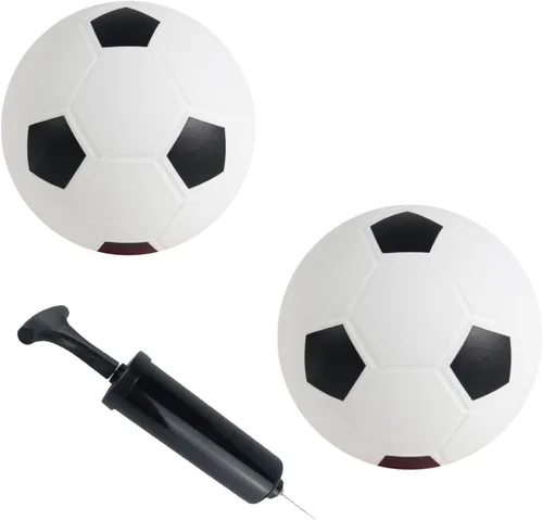 Vista 7 de Pelotas deportivas con bomba de mano para niños y niños pequeños (paquete de 2) juego de pelotas deportivas de goma de 6 pulgadas de diámetro