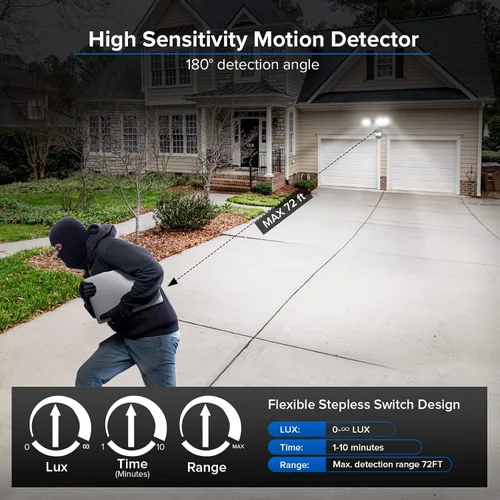 Vista 4 de SANSI - Luz LED de seguridad con sensor de movimiento