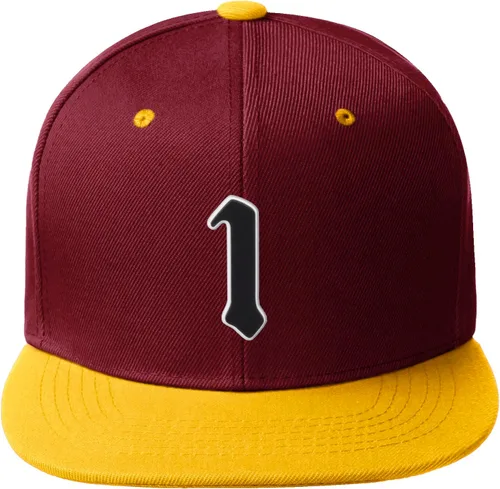 Vista 1193 de Daxton Gorra clásica con visera de billete plano con letras del alfabeto inglés antiguo de la A a la Z