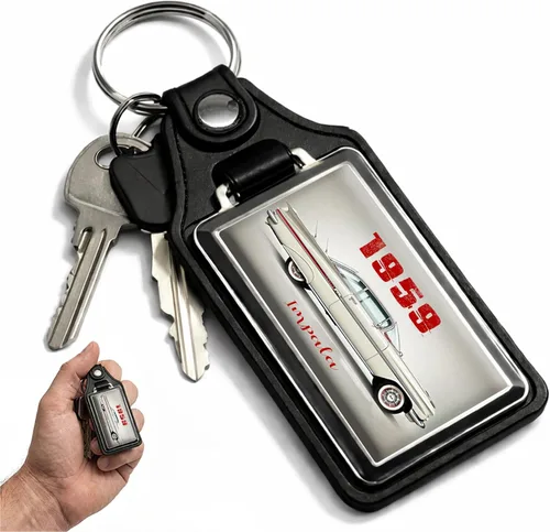 Vista 47 de Brotherhood Car Key Chain for Impala - Classic Models Keychain for Men and Oro olímpico - Guión de 1969