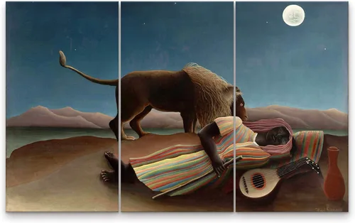 Vista 8 de Niwo ART - Bandera, serie de pinturas más famosas del mundo, lienzo para pared, decoración del hogar, envoltura de galería, estirado, enmarcado