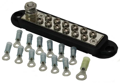 Vista 3 de Fastronix 12 Terminal Ground Terminal Distribution Block Kit (Pack of 3)