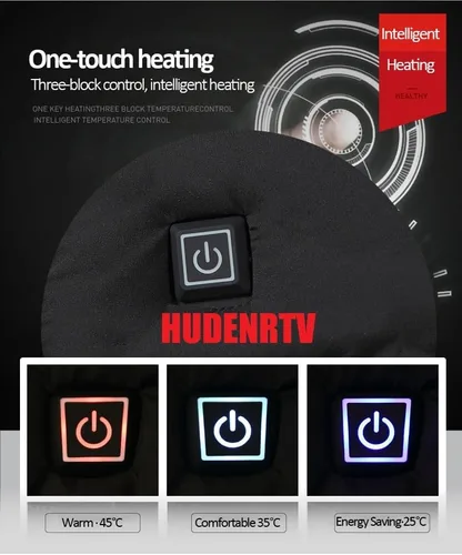 Vista 8 de HUDENRTV Unisex Heated Hoodie,Heated Jacket 9 Heating Zones Heated Coat Detachable Hood,Heated Coat with 3 Heating Levels