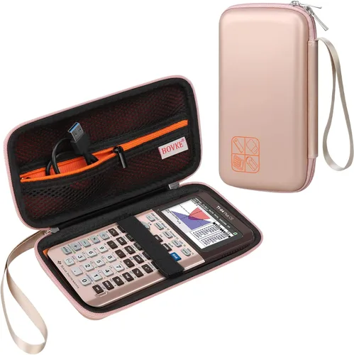 Vista 10 de BOVKE Estuche Duro de Viaje para Calculadora Gráfica Texas Instruments TI-84 Plus CE/TI-84 Plus/TI-83 Plus CE/TI-83 Plus/Casio fx-9750GIII, Bolsillo