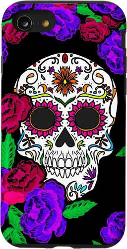 Vista 18 de Funda de regalo mexicana para iPhone 17, diseño de calavera de azúcar