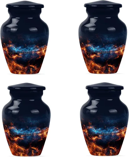 Vista 21 de Urnas negras de guitarra musical para cenizas, urna funeraria decorativa, regalo conmemorativo para hombres y mujeres, recuerdo de mini cenizas