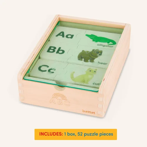 Vista 5 de Battat – One – Match Puzzle – Rompecabezas de madera para niños pequeños – Juguetes de madera – Juguetes educativos – Más de 3 años – Rompecabezas