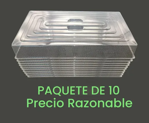 Vista 5 de RooTrimmer 10 Piezas Cúpula de Humedad, Cúpula de Plástico Transparente para Inicio de Semillas 1020 Cubiertas de Bandeja Humidificantes y Aislantes