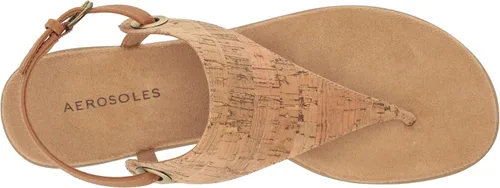 Vista 5 de Aerosoles Sandalia plana para mujer en Conchlusion, Cork Combo, 9 Wide, Combo corcho