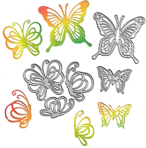 Vista 10 de Plantillas de plantillas de metal para decoración de tarjetas y álbumes de recortes, 1 unidad