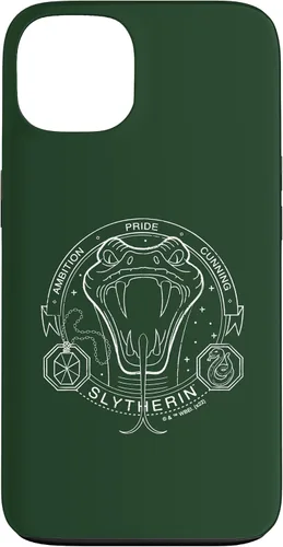 Vista 7 de iPhone 16 Harry Potter Slytherin Line Art Snake Symbol Case