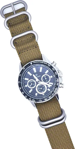 Vista 16 de ArtStyle Correa de reloj con correa de nailon de calidad de 0.069 pulgadas de grosor y hebilla cepillada resistente