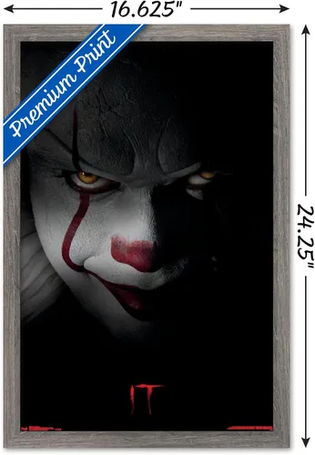 Vista 3 de Trends International IT-Pennywise - Póster de pared, 14.725 x 22.375 pulgadas, versión enmarcada de madera de granero