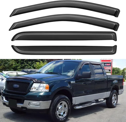 Vista 33 de Visores para ventanas y protectores contra la lluvia para Ford F150 de cabina estándar 1980-1996, Deflectores de viento y protectores para ventanas
