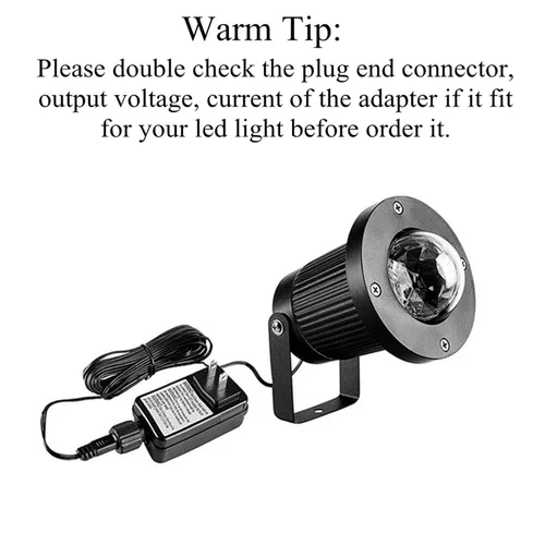 Vista 6 de Dirduaid Transformador LED de 12 V 0.6 A, adaptador de corriente inflable clase 2, transformador de bajo voltaje IP44, enchufe de EE. UU.