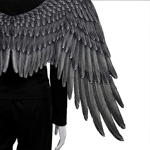 Vista 4 de Disfraz de alas de ángel 3D con correas elásticas para fiesta de Halloween accesorio para cosplay de Mardi Gras