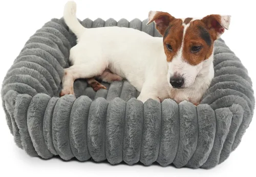Vista 9 de Tiny Pet Bed for Extra Small Dogs & Cats, Square Washable 18x14 Cat Bed with High Sides, Rectangle Calming Cat Beds for Indoor Kittens and Puppy