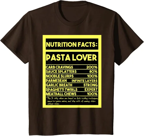 Vista 47 de Pasta Lover Nutrition Facts: The Ultimate Carb Connoisseur's T-Shirt Negro