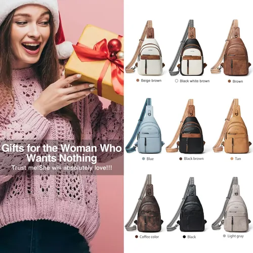 Vista 8 de LATMAP 7L Bolsa de Cintura para Hombres y Mujeres Mochila de Cadera Riñonera Bandolera Bolso de Hombro Cinturón de Viaje Bolso de Mano de PU Cuero