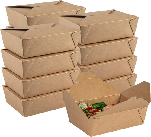 Vista 49 de Restaurantware Bio Tek - Cajas para llevar de 30 onzas, 200 loncheras para llevar, cierre de tabulación, resistentes al calor, desechables, de papel