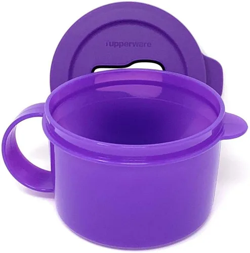 Vista 3 de Tupperware CRYSTALWAVE - Tazón de taza para microondas, 16 onzas, color morado