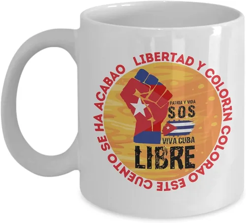 Vista 5 de Soy Cubano - cafecito y aroma de Cuba taza de café - Patria y Libertad