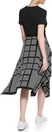 Vista 4 de Karl Lagerfeld Paris Maxi con logo de crepé martillado para mujer