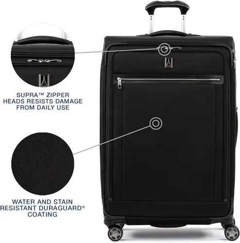 Vista 3 de Travelpro Platinum Elite-Softside - Maletas expansible con ruedas giratorias, Negro shadow), 409186901