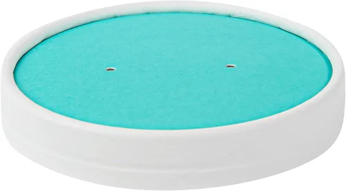 Vista 19 de Restaurantware Bio Tek - Tapas para sopa de papel azul, 200 desechables, 12 onzas, redondas, estilo moderno, herméticas, se venden por separado