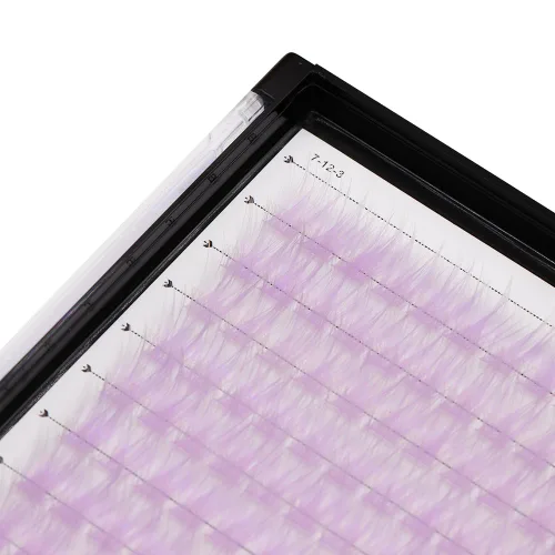 Vista 30 de Pestañas postizas de tallo ancho con varias pestañas falsas de colores D Curl de 10 a 20 mm para elegir, pestañas postizas profesionales