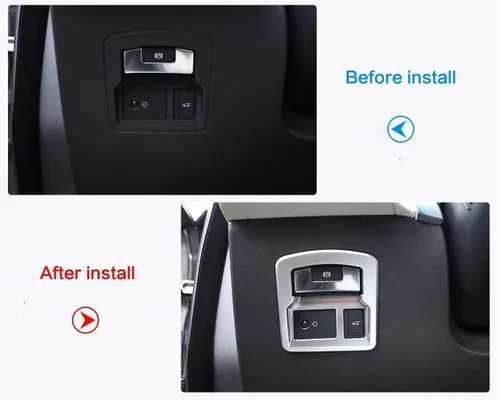 Vista 2 de YIWANG ABS cromo trasero puerta trasera interruptor ajuste para Land Rover Range Rover Velar 2017 2018 2019 2020 Auto Accesorios