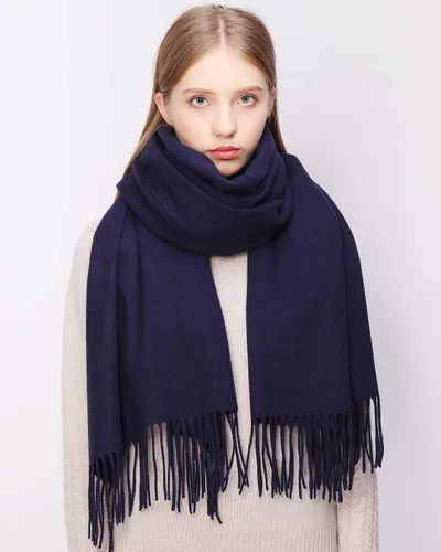 Vista 16 de RIIQIICHY Bufanda 100% de lana, chales y envolturas de pashmina para mujer, cachemira cálida para invierno, bufandas suaves más gruesas