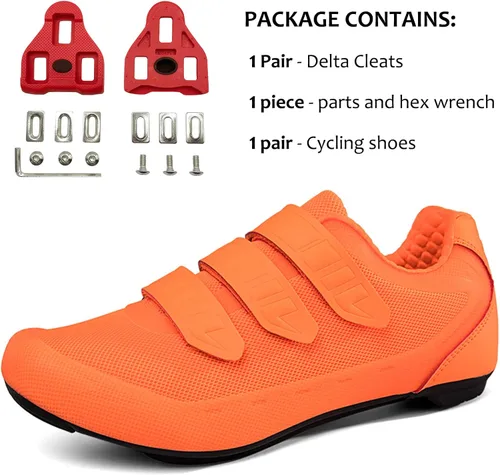 Vista 3 de Zapatos de ciclismo de interior para hombre, compatibles con Peloton, zapatos de ciclismo con clip de tacos Delta, pedal al aire libre, SPD, zapatos