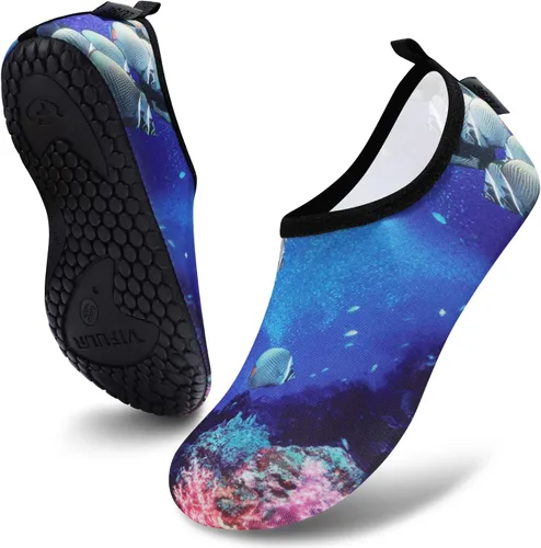 Vista 2 de Vifuur - Zapatos para deportes acuáticos, calcetines acuáticos, de secado rápido, para yoga, dan la sensación de andar descalzo, sin cordones