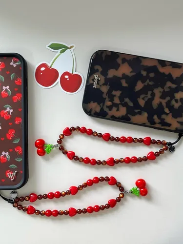 Vista 36 de Drawwind Correa con cuentas para teléfono con pulsera universal, cordón para teléfono celular lindo, pulsera de muñeca con cuentas, cadena de hilo