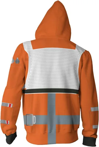 Vista 2 de Sudadera con capucha creativa SW Cosplay chaqueta moda para hombre disfraz para Halloween