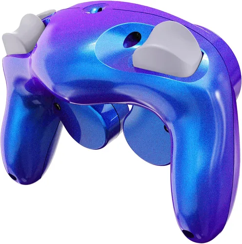Vista 17 de eXtremeRate Placa trasera negra para Nintendo Gamecube Controller, cubierta de repuesto de agarre suave al tacto con botones para controlador