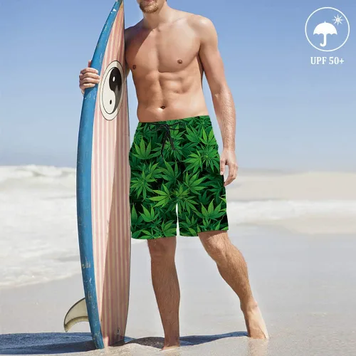 Vista 7 de Men's Swim Trunks Quick Dry 3D Printed Beach Board Shorts with Pockets Cool Mesh Lining Bathing Suits