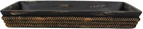 Vista 4 de Ebros Old World Western Country Cowboy Dual Revolvers Six Shooter Gun Lone Star y cuerdas trenzadas, bandeja para monedas, organizador para el hogar