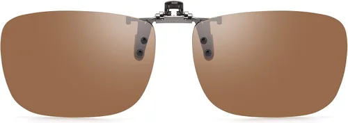 Vista 11 de CAXMAN Polarized Clip On Sunglasses Over Prescription Glasses for Men Women UV Protection Azul reflejado